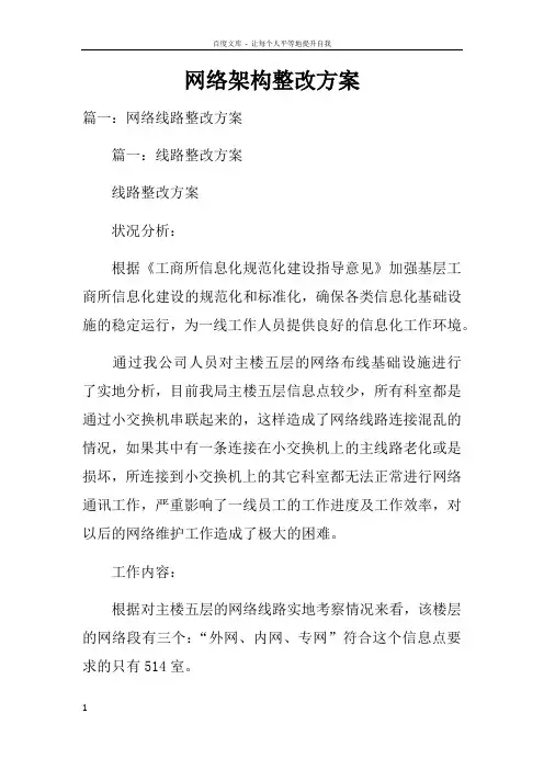 网络架构整改方案