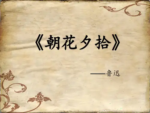 《朝花夕拾》书籍介绍及读后感ppt课件