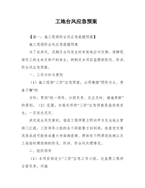 工地台风应急预案