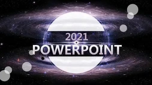 唯美浩瀚星空通用PPT模板