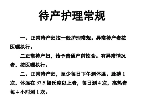 待产护理常规