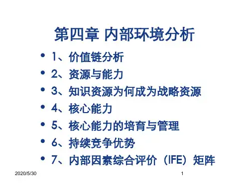 第四章  内部环境分析  (《战略管理》PPT课件)