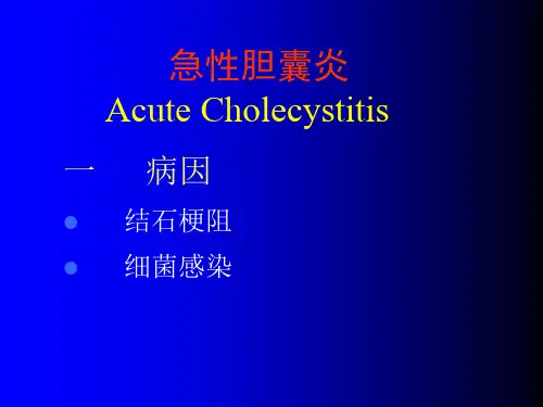 急性胆囊炎的诊治【16页】