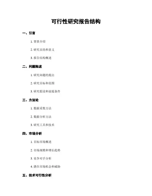 可行性研究报告结构