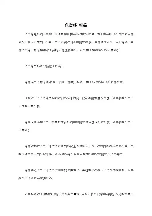 色谱峰 标签