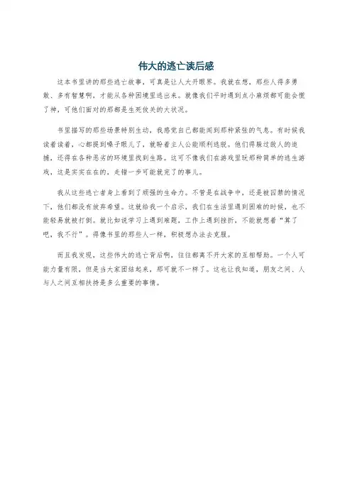 伟大的逃亡读后感