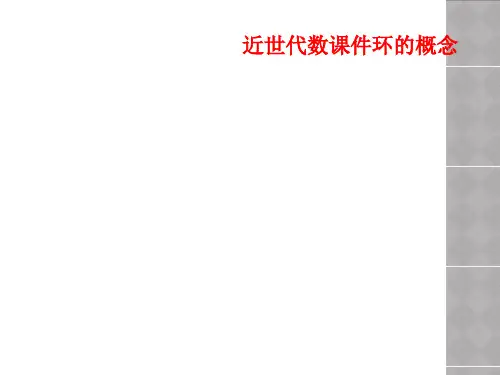 近世代数课件环的概念