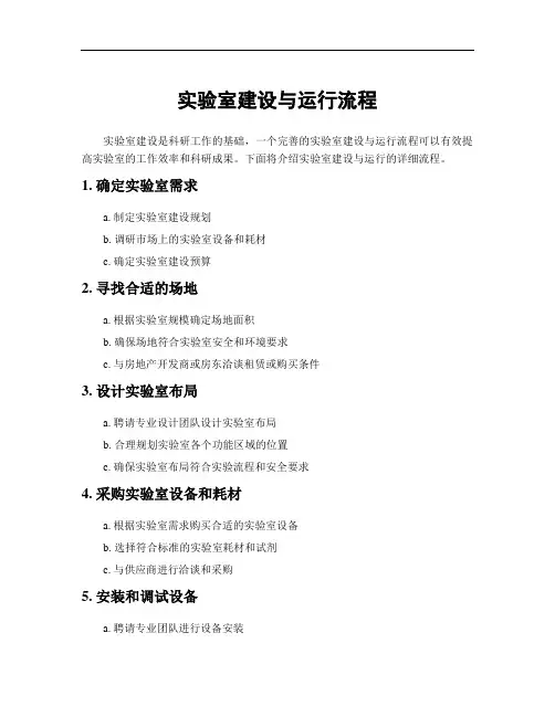 实验室建设与运行流程