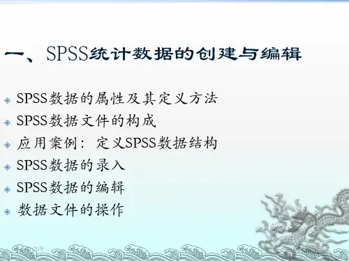 SPSS入门PPT课件