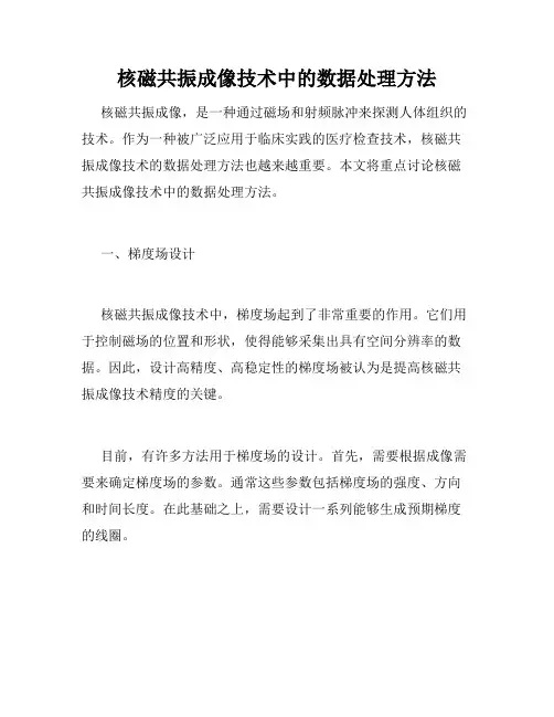 核磁共振成像技术中的数据处理方法