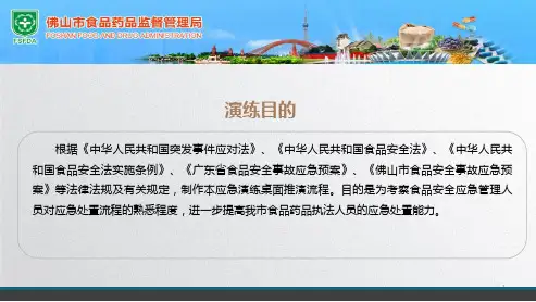 食品药品安全应急桌面演练培训课件