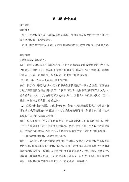 第二课 青春风采