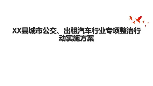 XX县城市公交、出租汽车行业专项整治行动实施方案