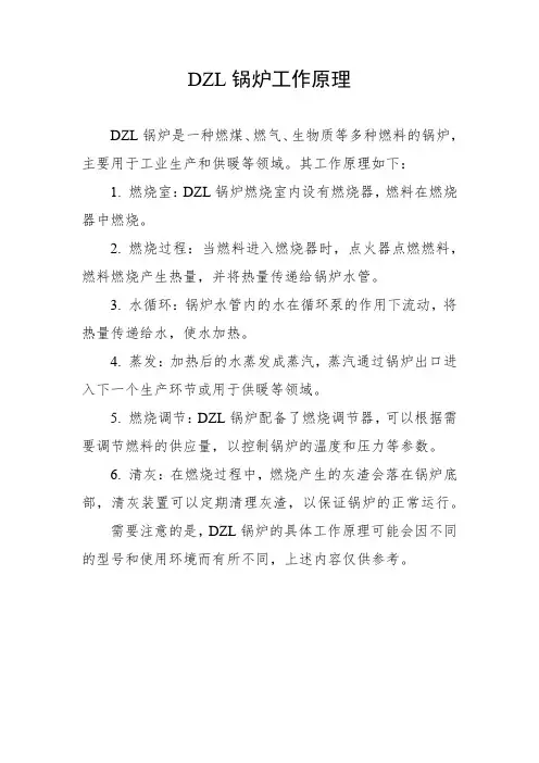 dzl锅炉工作原理