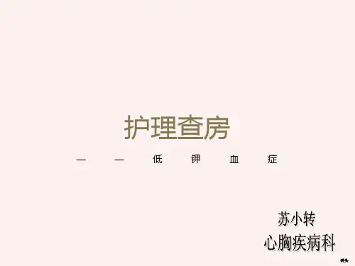 低钾血症的护理查房