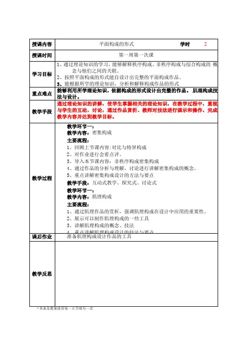 构成基础11平面构成的形式—密集与肌理构成