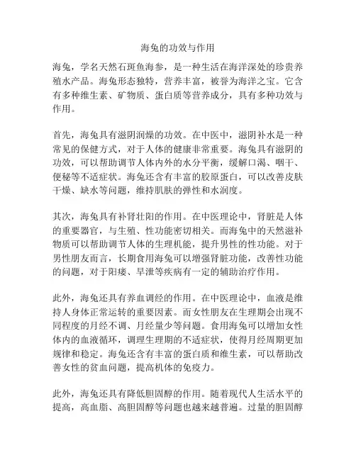 海兔的功效与作用