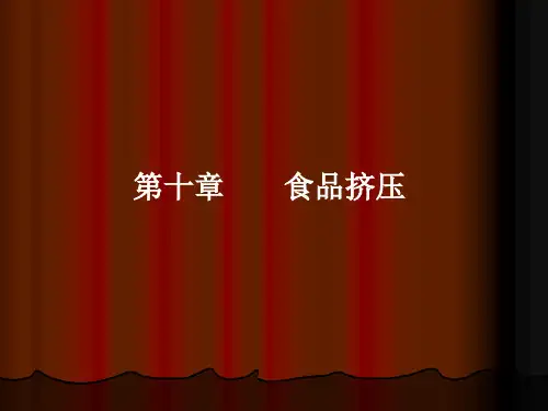 第十章  食品挤压