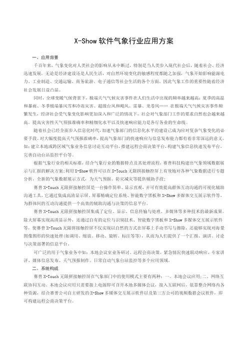 X-Show软件气象行业应用方案