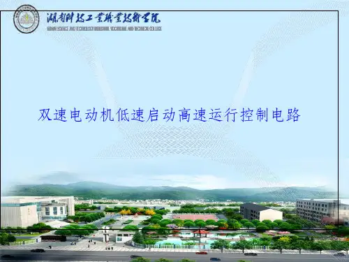 双速电动机低速启动高速运行控制电路ppt课件