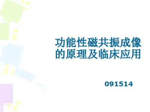 功能性磁共振原理及临床应用