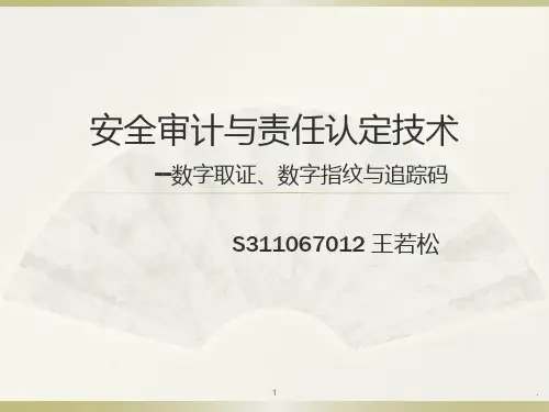 安全审计与责任认定技术--数字取证、数字指纹与追踪码