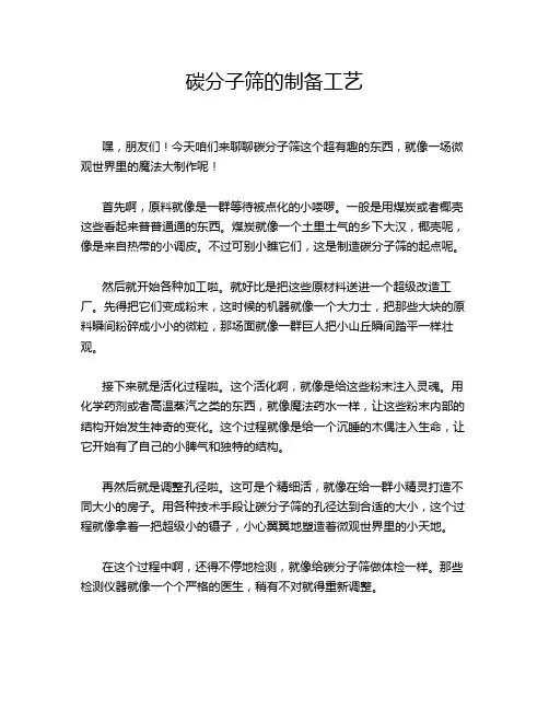 碳分子筛的制备工艺
