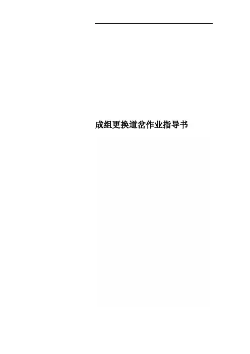成组更换道岔作业指导书