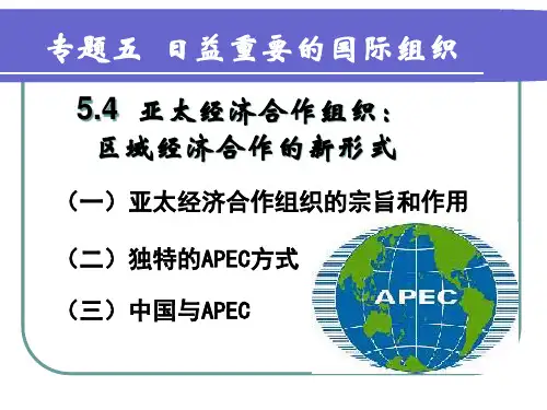 亚太经济合作组织.PPT课件