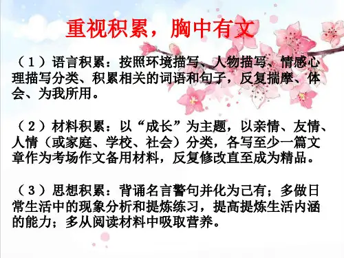 中考作文指导精品PPT课件