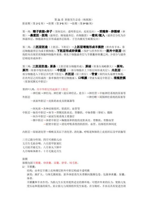 第21、22章 胚胎发生总论