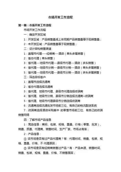 市场开发工作流程