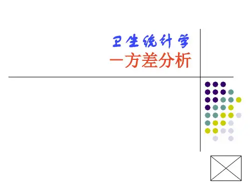 第八章方差分析1预防医学精品PPT课件
