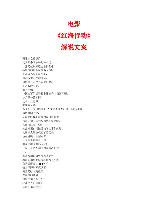 《红海行动》电影解说文案