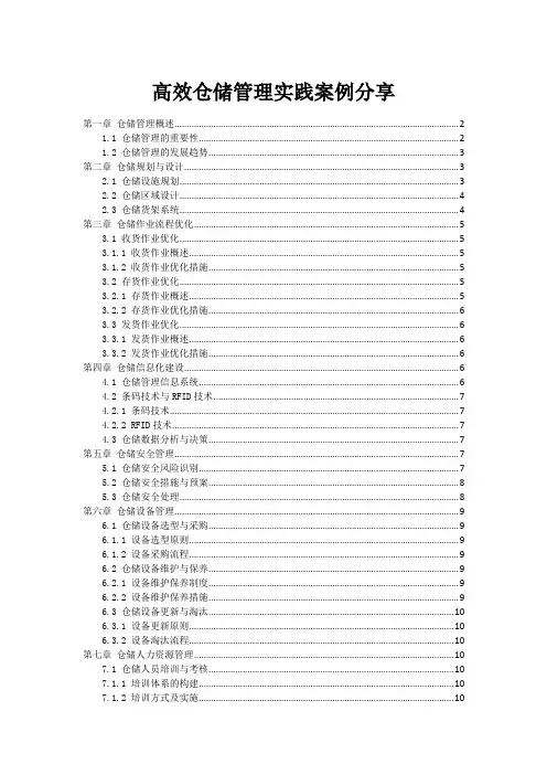 高效仓储管理实践案例分享