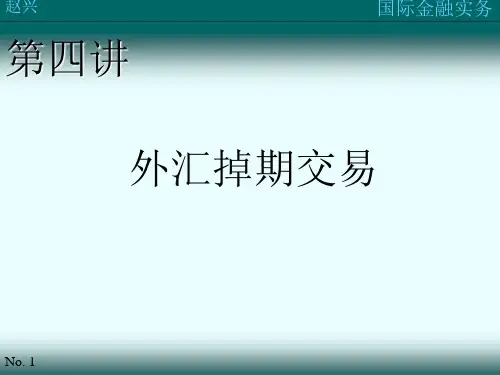 第四讲：外汇掉期交易