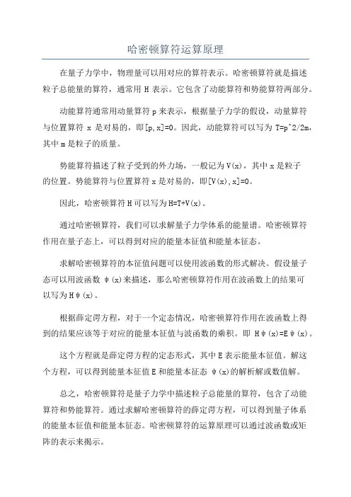 哈密顿算符运算原理