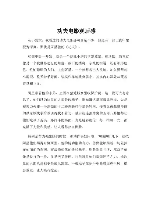 功夫电影观后感