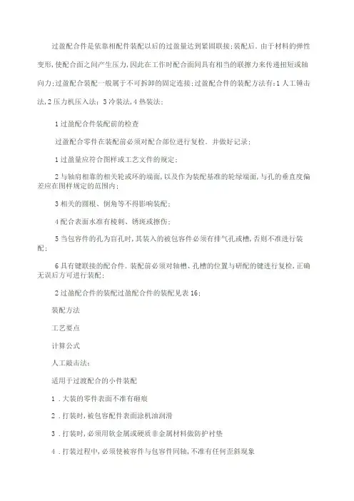 过盈配合的装配方法