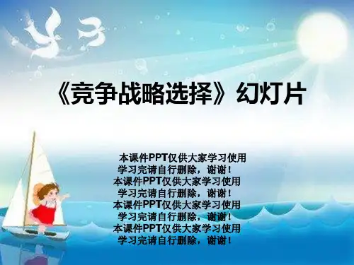 《竞争战略选择》幻灯片