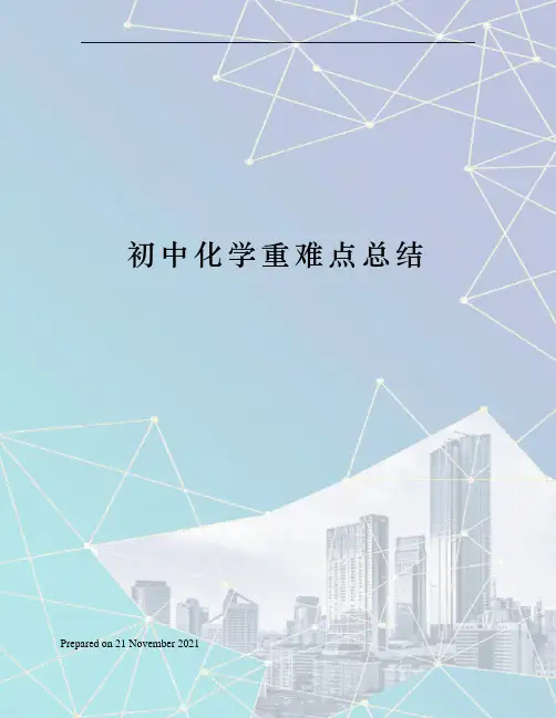 初中化学重难点总结