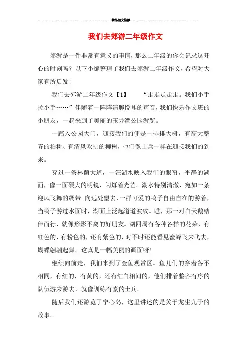 我们去郊游二年级作文