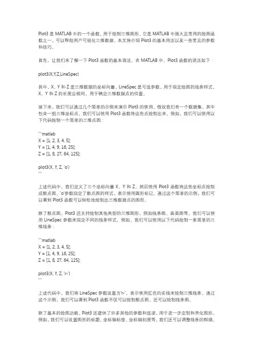 plot3的用法