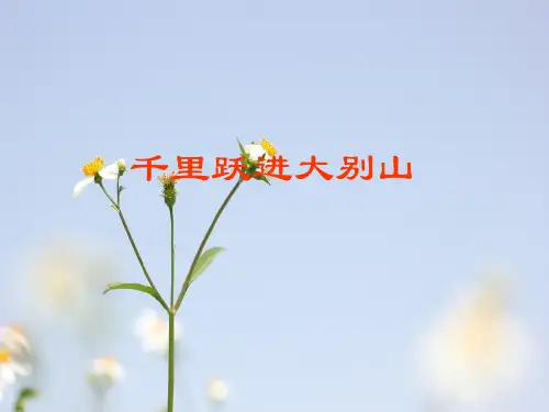 千里跃进大别山PPT教学课件