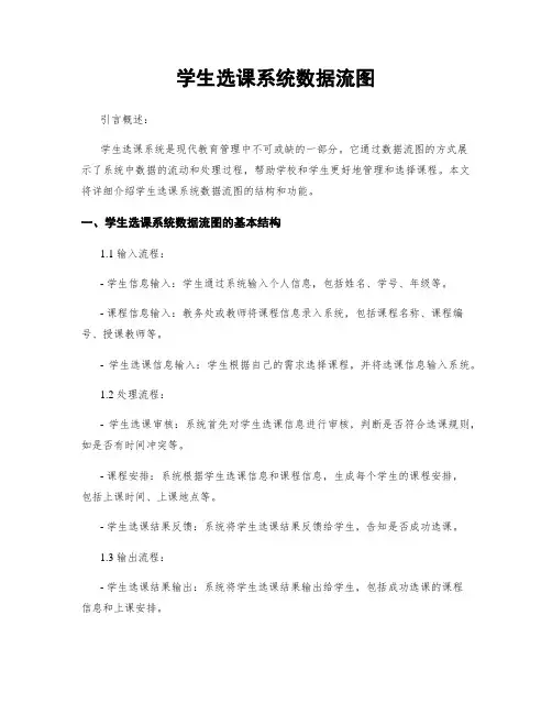 学生选课系统数据流图