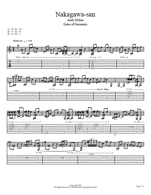 Nakagawa-sanAndyMckee指弹吉他谱吉他谱指弹.pdf