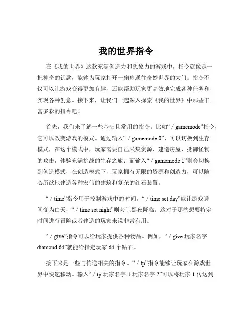 我的世界指令