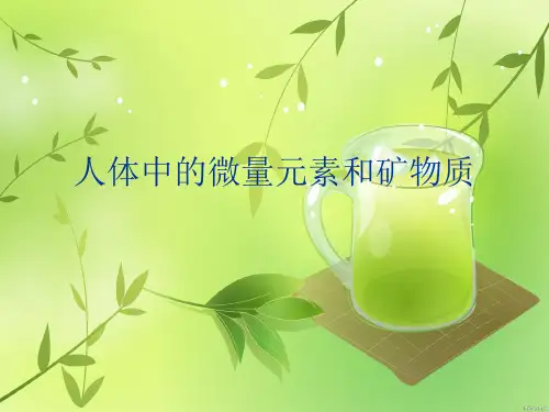 人体中的微量元素和矿物质.完整版PPT文档