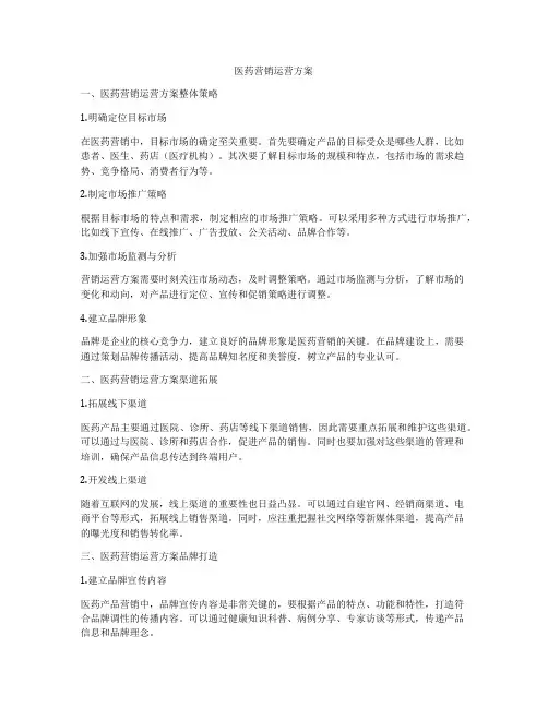 医药营销运营方案