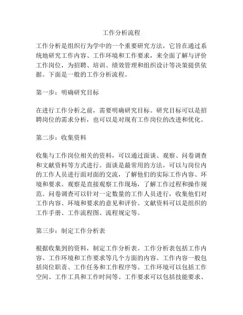 工作分析流程